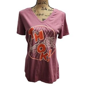 Marvel Amazon Essentials Womens‎ V Neck Graphic T Shirt Thok Size L